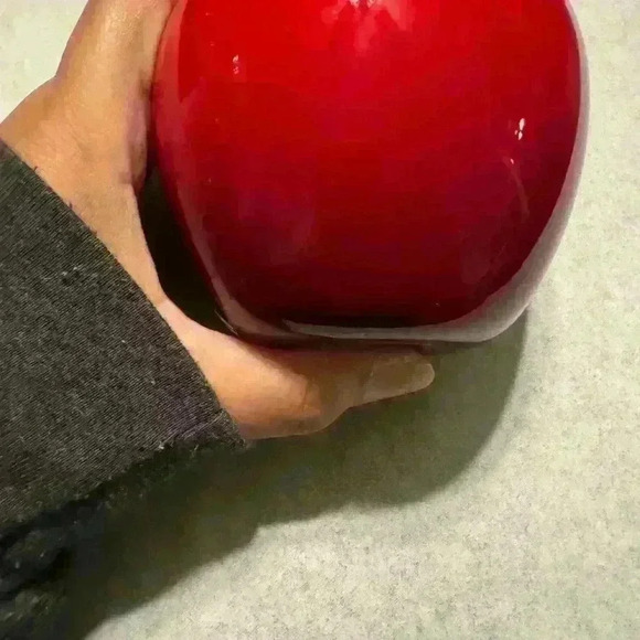 Beautiful Red and Green Apple Glass Paperweight - Picture 7 of 8